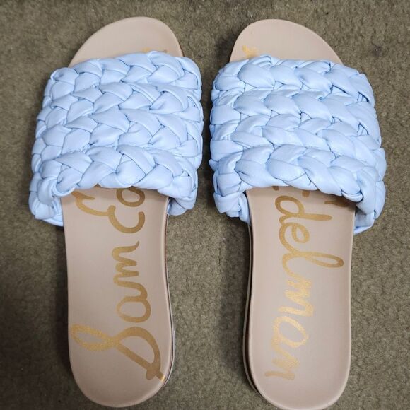 Sam Edelman Ainslie Braided Slide Sandals – Light Blue – Women’s Size 8M (EU 38) - Picture 1 of 10
